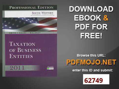 South Western Federal Taxation 2011 Taxation of Business Entities, Professional Edition with H&R South Western Federal Taxation 2011 Taxation of Business Entities, Professional Edition with H&R