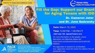 Fill the Gap: Support our Grant for Aging Texans with IDD