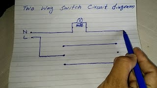 Two way light switch wiring diagram | Two way Switch circuit diagram.