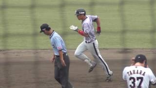 西野颯(BC滋賀) ホームランにタイムリー3安打3打点 20170709