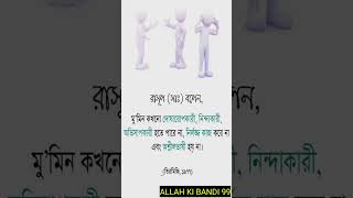 রাসুল(সাঃ) বলেন, মুমিন কখনো দোষারোপকারী, নিন্দাকারী, অভিসাপকারী🤫হতে পারে না|#shorts|#Islamic_status