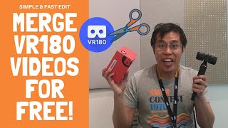 How to merge VR180 videos! Edit for FREE! Tutorial for Insta360 Evo & Vuze XR 180° 3D!