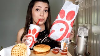 ASMR - Chick-Fil-A Mukbang | Rambling | Eating Sounds