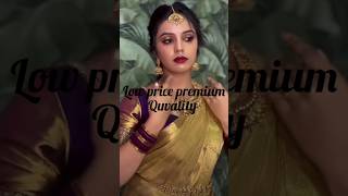 👑 Bridel Saree Gold Clour Saree Pure Zari  Pure Kanjivaram  Silk Saree #fashionr#bridesaree#goldsare