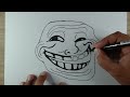 como desenhar o troll face