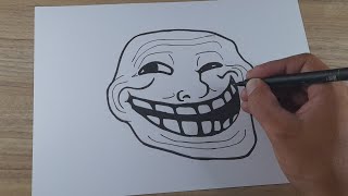 COMO DESENHAR O TROLL FACE