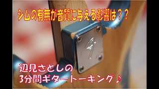 「シムの有無が音質に与える影響は？？」辺見さとしの3分間ギタートーキング♪