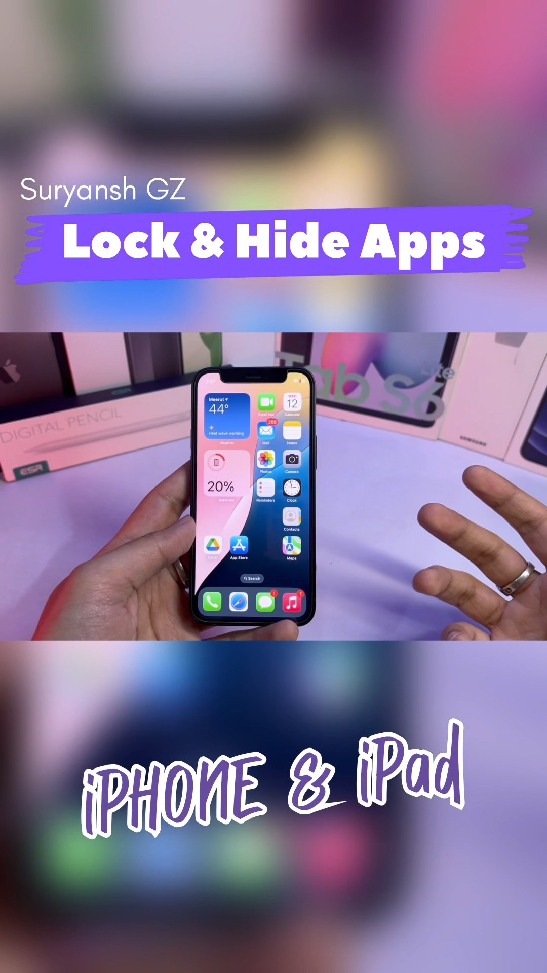 How to Lock and Hide Apps on #iPhone and #iPad Official Method Hindi #ios