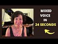 FIND YOUR MIXED VOICE IN 24 SECONDS!  Mixed Voice Explained #shorts, #singinglessons, #mixedvoice