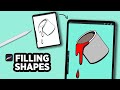 HOW TO FILL a SHAPE in PROCREATE - Paint Bucket tool Procreate #Shorts