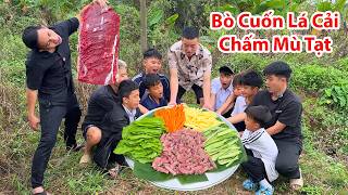 Hữu Bộ | Cười Không Ngậm Được Mồm Với Món Bò Cuốn Lá Cải Chấm Xì Dầu Mù Tạt