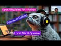 Using Python & OpenAI Realtime API: Live Audio Demo + Function Calling to Talk with Your local PC
