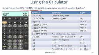 2017 Level I CFA Quant: Statistical Concepts & Market Returns Summary
