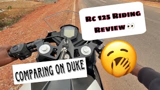 Ktm Rc 125 Riding Review | First Time Ride | Comparing on Duke |