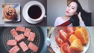 VLOG • 봄이 오려나 \u0026 고기쌈 대신 스팸쌈!