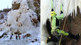 Climbers Scale Treacherous 130-Foot ‘Ice Wall’