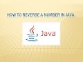 reverse number program in java