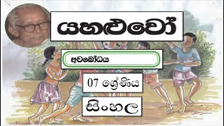 Grade 7 සිංහල | යහළුවෝ - අවබෝධය  | Yaluwo - Avabodaya