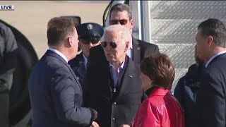 President Biden lands at Moffett Field before touring Santa Cruz County