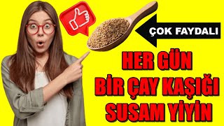 HER GÜN BİR ÇAY KAŞIĞI SUSAM YİYİN– İYİ GELMEDİĞİ ŞEY YOK!