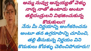 ఇంటిపనంతా నోరు మూసుకొని చేసి మూలన కూర్చునే తల్లి ఈ విధంగా చేయగలదని కొడుకులు కోడళ్ళు అస్సలు ఊహించలేదు