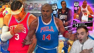 NBA 2K17 My Team ALL TIME SIXERS! PINK DIAMOND BARKLEY AND IVERSON CARRYING!