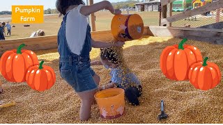 Fun Pumpkin Patch for Kids | Farm Playground Fall Activities | Corn Pit | Hay Ride | October 2022