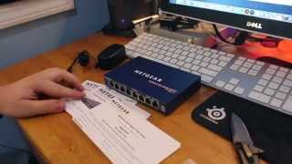 NETGEAR ProSAFE GS108 8-Port Gigabit Switch Unboxing