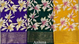 New trending 🎊 Anjuna saree collection only manufacturing rate எல்லோரும் சீக்கிரமா வாங்க