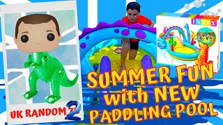 Summer Fun with NEW INTEX Dinosaur Paddling Pool Play Centre REVIEW