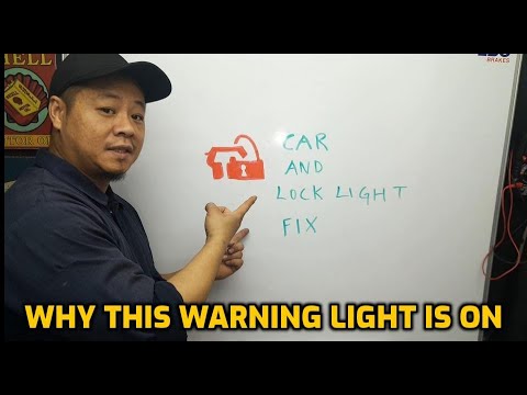 Car With Lock Symbol Warning Light Blinking On Dashboard (My ...