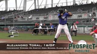 Alejandro Toral Prospect Video, 1b, Archbishop Edward McCarthy High School Class of 2017