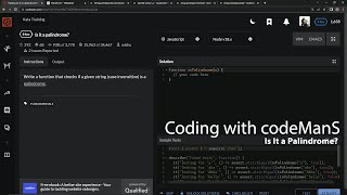 Codewars 8 kyu Is It a Palindrome? Javascript