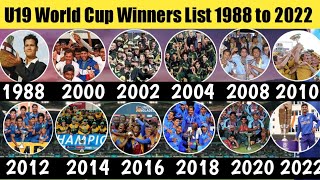 ICC Under 19 World Cup Cricket All Team Winner List From 1988 to 2022
