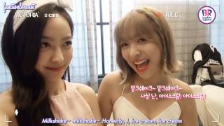 [ENG SUB] 150610 Victoria\u0026Luna - Baskin Robbins Self Interview