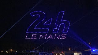 Spectacle de drone 24h du mans auto le mans centenary 2023