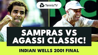 Pete Sampras vs Andre Agassi Classic Title Showdown! | Indian Wells 2001 Final Highlights