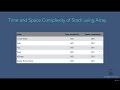 006 Time and Space Complexity of Stack using Array