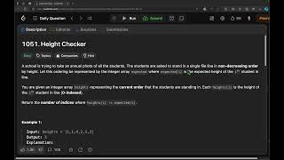 LeetCode solution - 1051. Height Checker - TypeScript and JavaScript