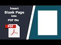 How to insert  blank page into a PDF file using adobe acrobat pro dc