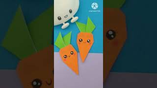 origami carrot| paper vegetables