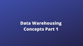 Data Warehousing Concepts Part 1 - DataStage Training @+91 937 936 5515