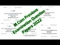 M.Com previous year question papers 2022 || M.Com previous examination 2022 paper 1 to 5