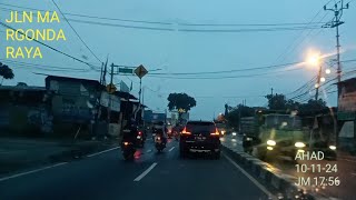 PARUNG BGR➡️JLN CIPUTAT RAYA➡️JLN MARGONDA RAYA#TRIP PETANG HARI