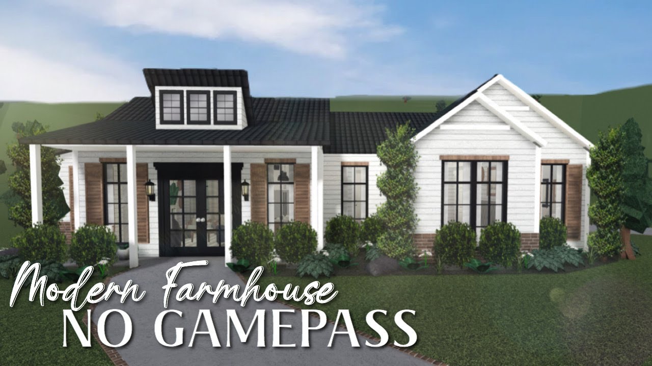 BLOXBURG: Modern Farmhouse No-Gamepass - YouTube