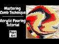 Mastering The Comb Technique In Acrylic Pouring – Full Tutorial - Fluid Art - Abstract Painting