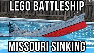 LEGO Battleship Missouri 【Sinking Stern First】