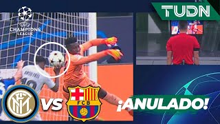 ¡Anulan el empate por mano de Ansu Fati! | Inter 1-0 Barcelona | UEFA Champions League 22/23J3 |TUDN
