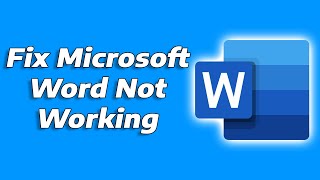 Fix Word Not Responding Starting or Opening in Windows 11 | Microsoft Word not Working  How To