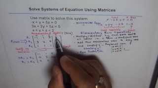 How To Use Matrix Gaussian Elimination Method To Solve Systems of Equations MCV4U Vectors